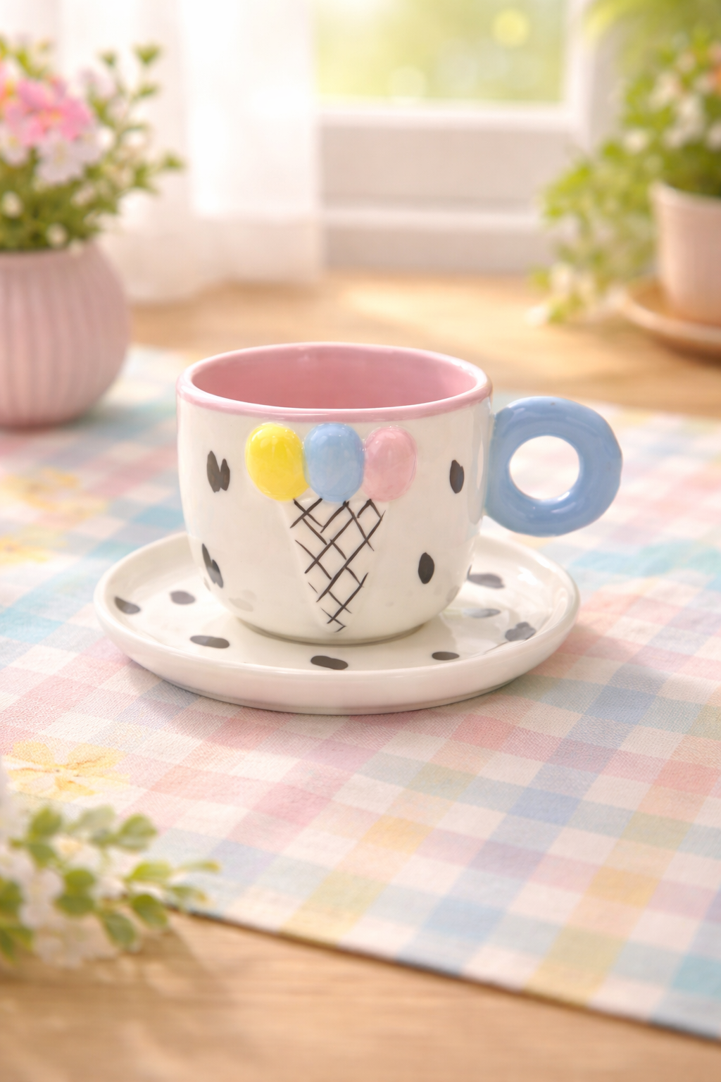 Sweet Ice Cream Cup & Saucer
