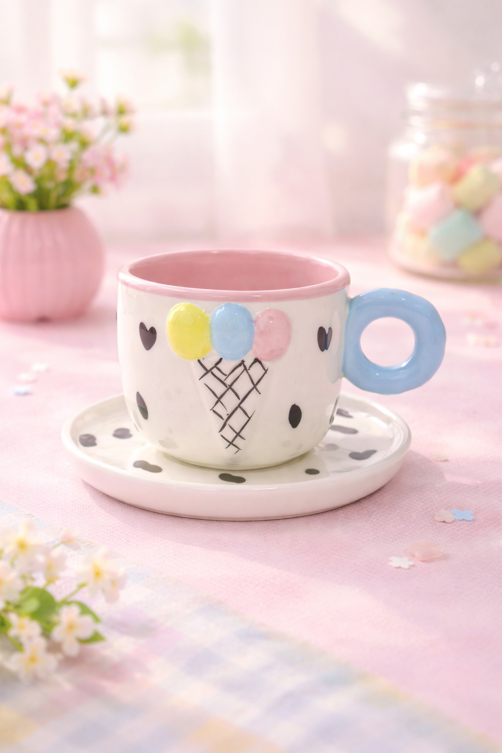 Sweet Ice Cream Cup & Saucer