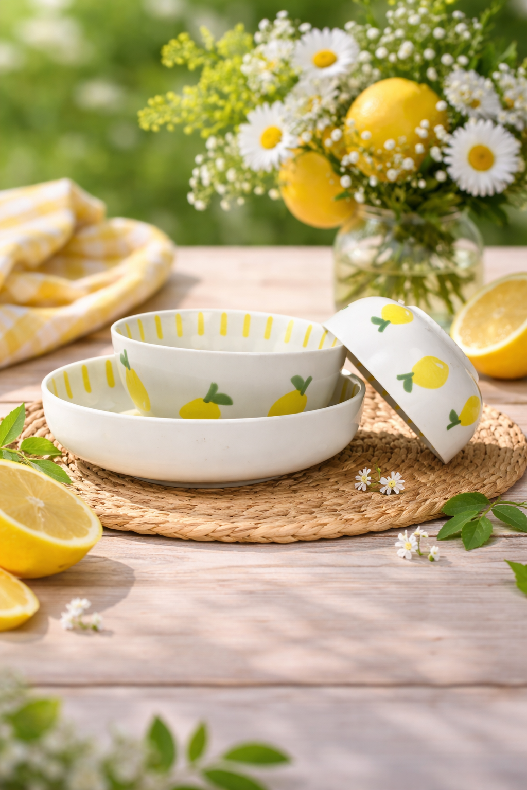 Fruit Pattern Porcelain Bowl Set