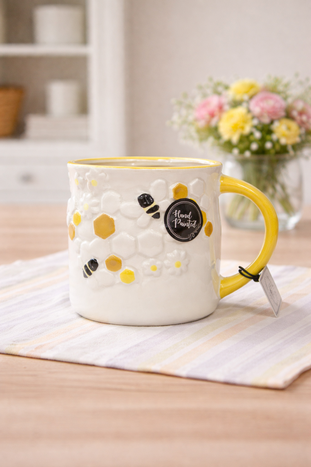 honeybee Hand-Painted Porcelain Mug