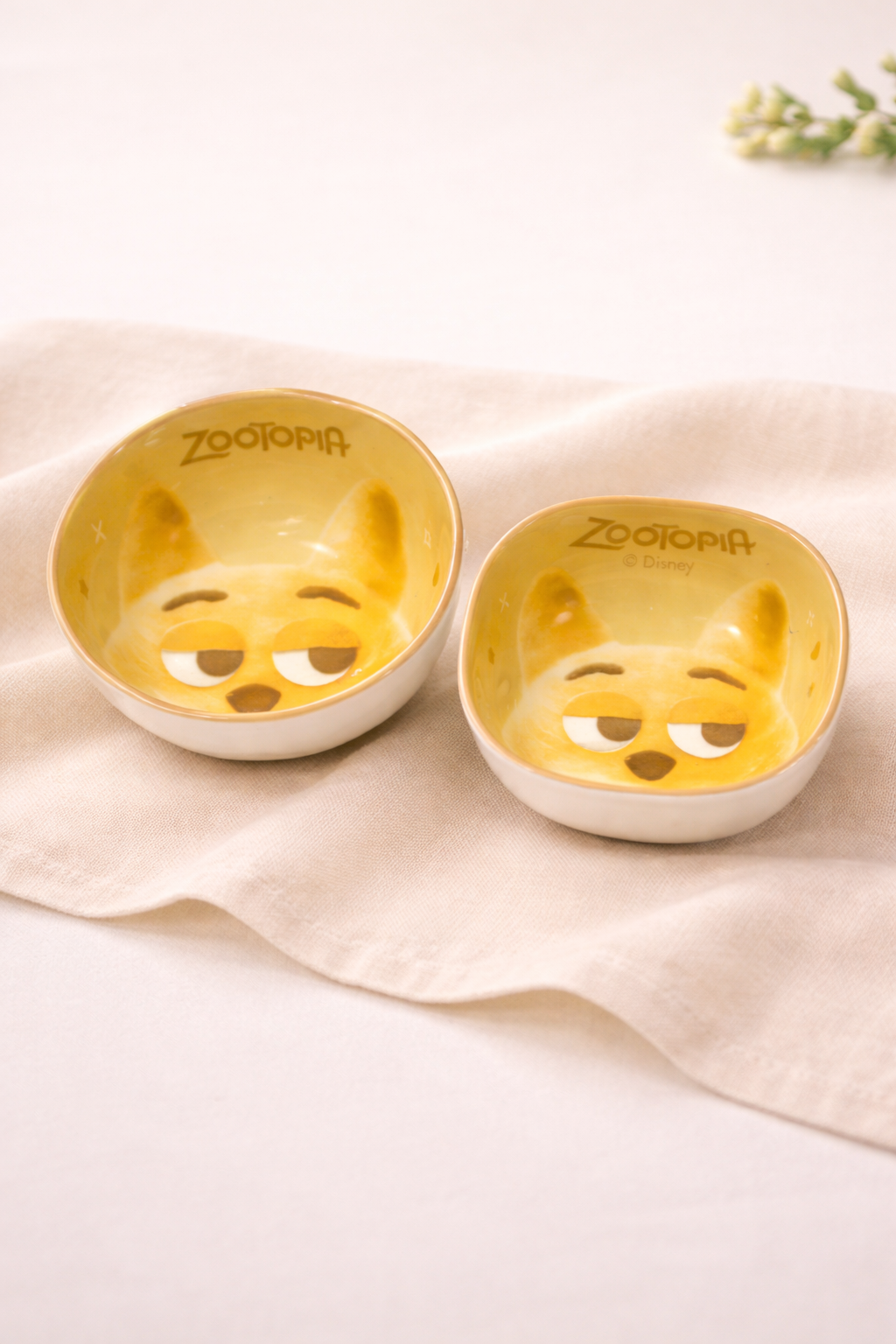 Zootopia Porcelain Bowl & Saucer Set – 6 Pieces
