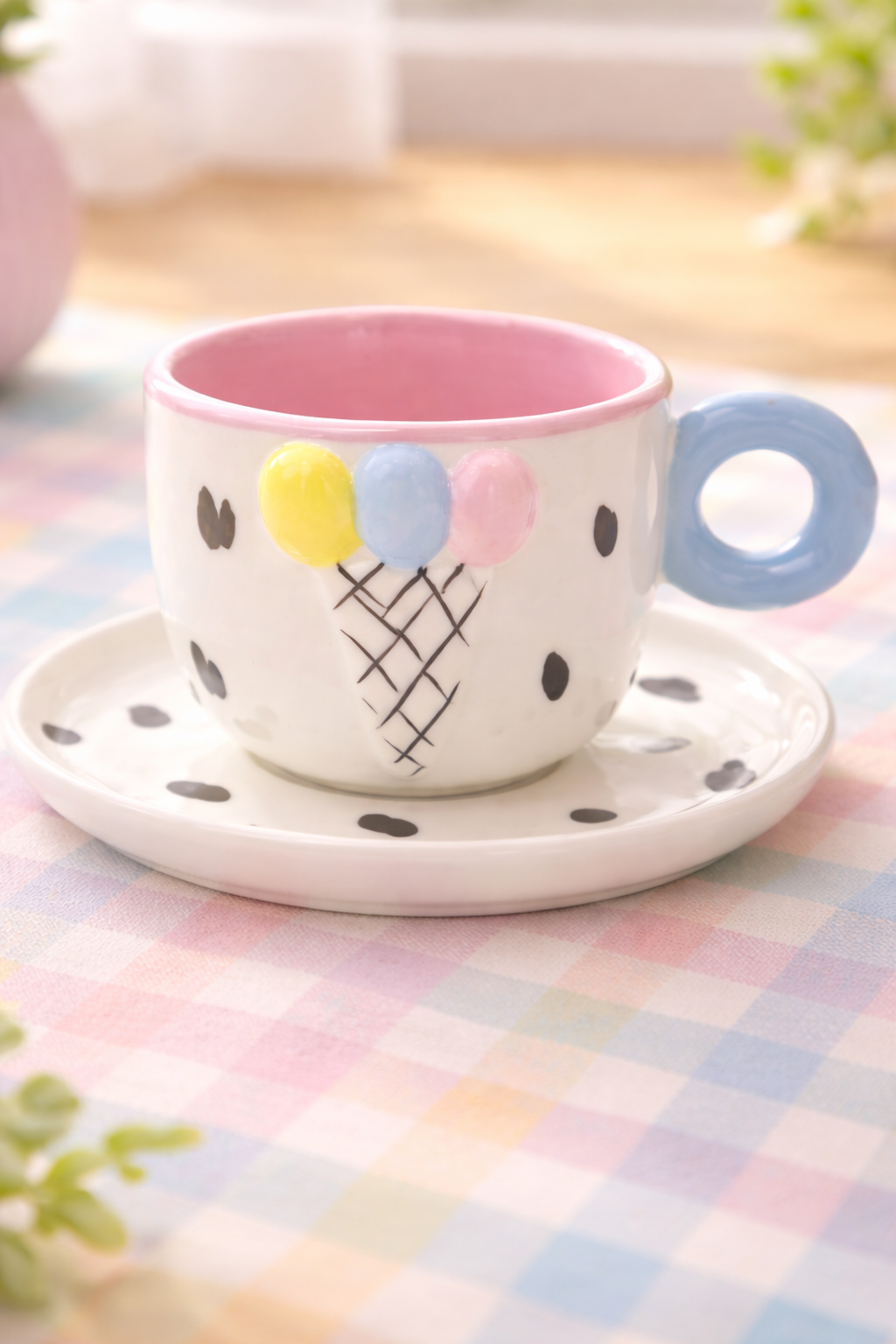 Sweet Ice Cream Cup & Saucer