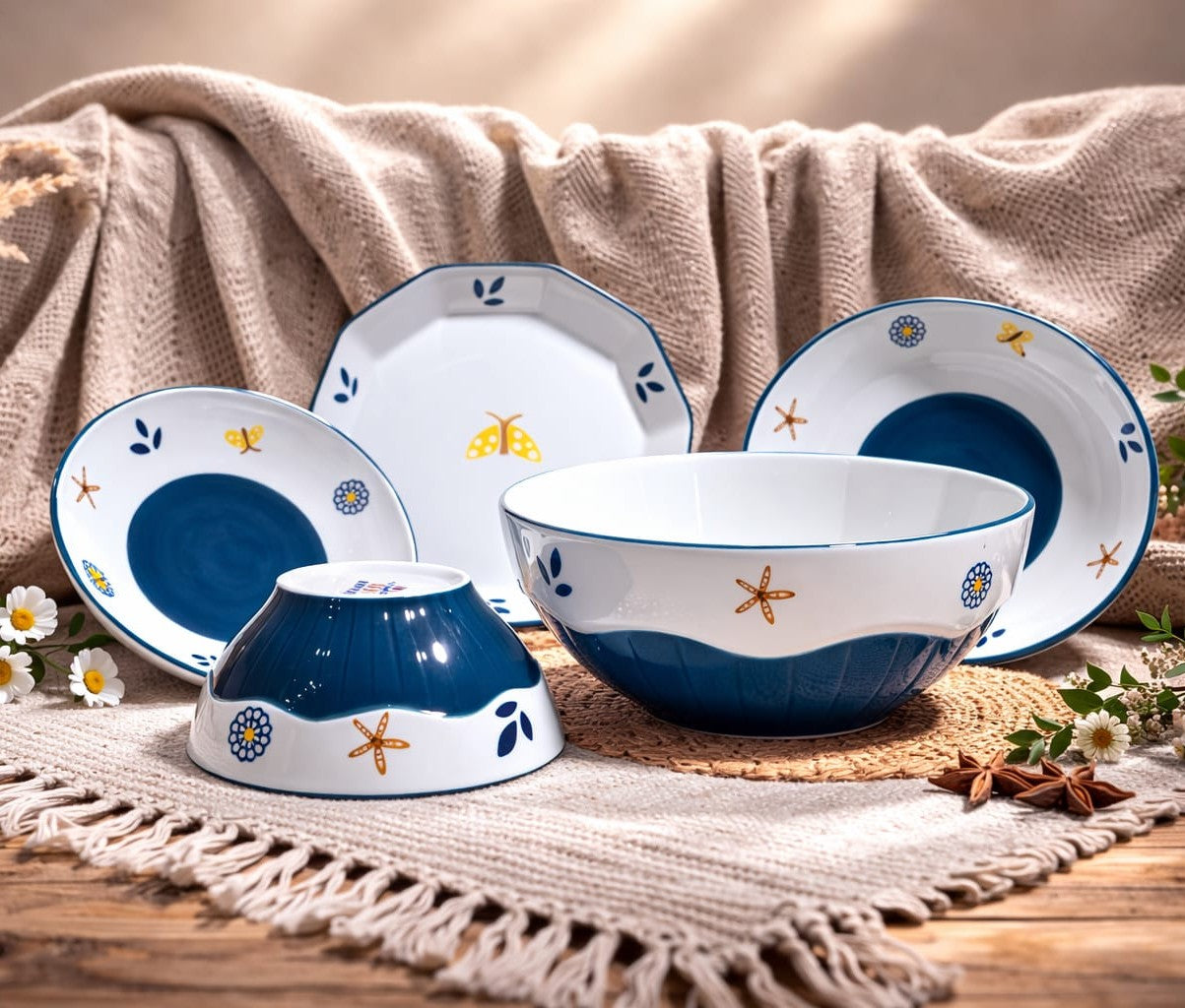 Elegant Porcelain Serving Set – 5 Pieces