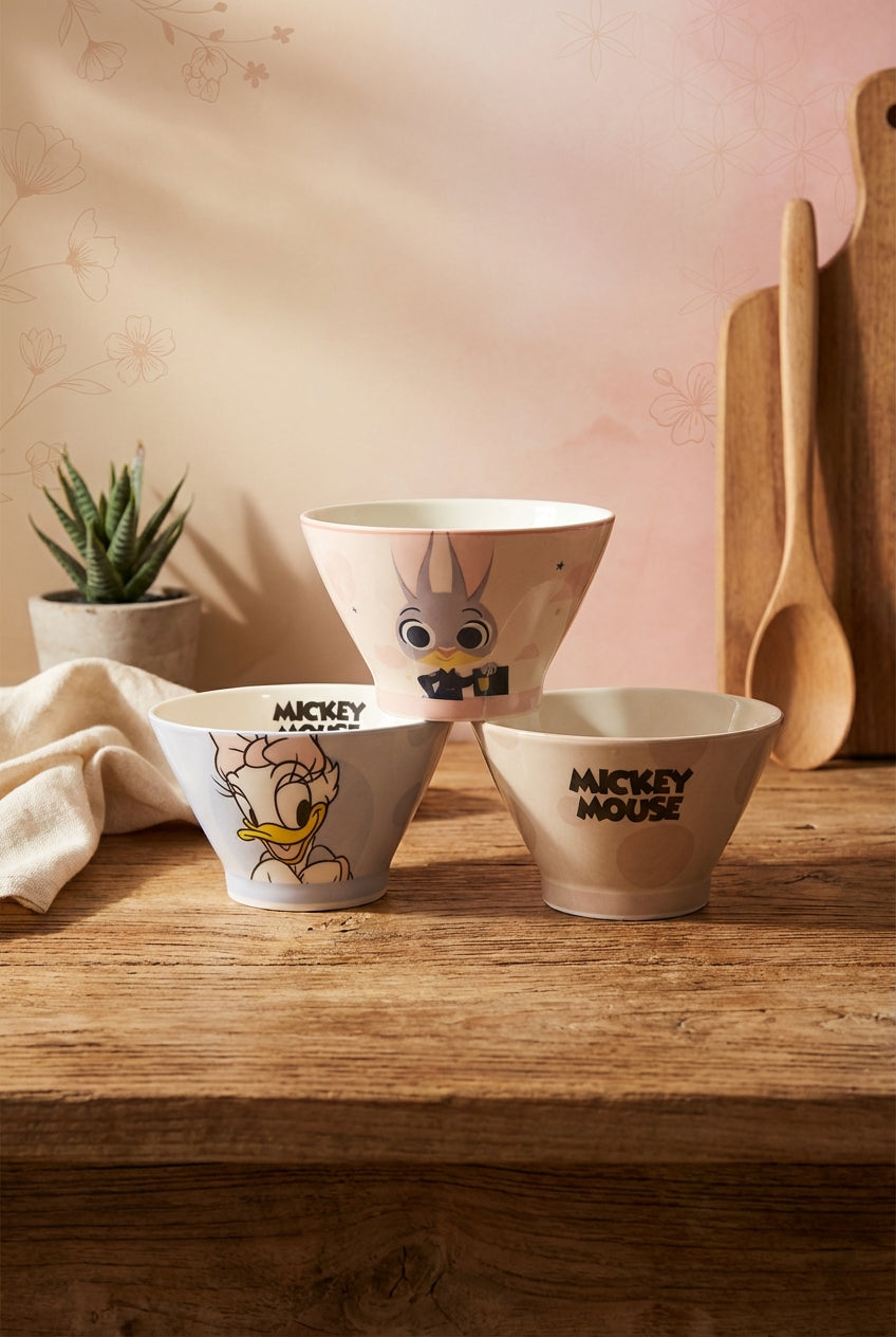 Disney Character  Porcelain Bowl Set – 3 Pieces