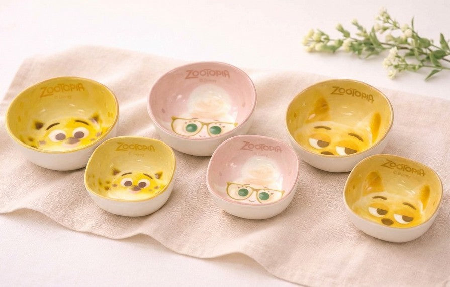 Zootopia Porcelain Bowl & Saucer Set – 6 Pieces